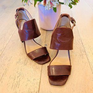 Banana Republic Caramel Leather Sandals | Size 8